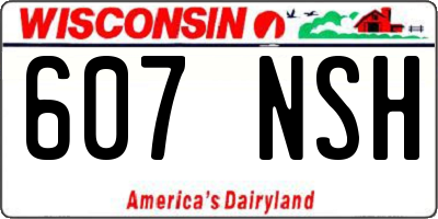 WI license plate 607NSH