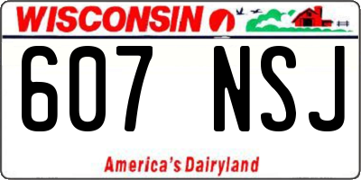 WI license plate 607NSJ