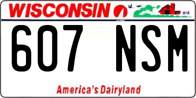 WI license plate 607NSM