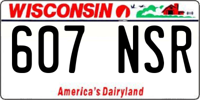 WI license plate 607NSR