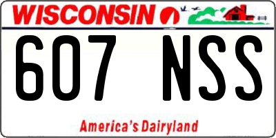 WI license plate 607NSS