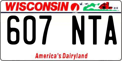 WI license plate 607NTA
