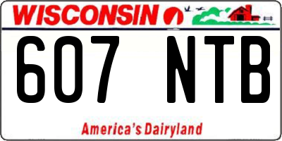 WI license plate 607NTB