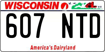 WI license plate 607NTD