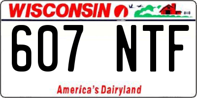 WI license plate 607NTF