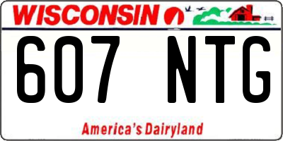 WI license plate 607NTG