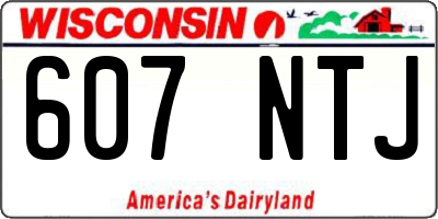 WI license plate 607NTJ