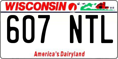 WI license plate 607NTL