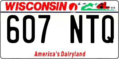 WI license plate 607NTQ