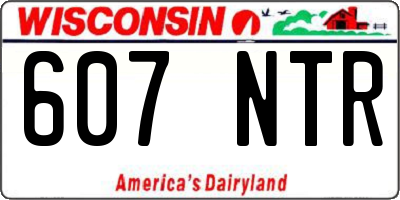 WI license plate 607NTR