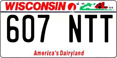 WI license plate 607NTT