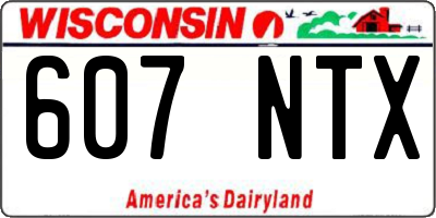 WI license plate 607NTX