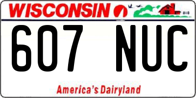 WI license plate 607NUC