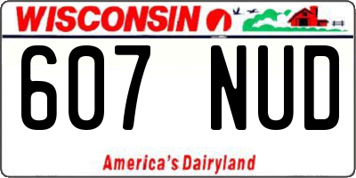 WI license plate 607NUD