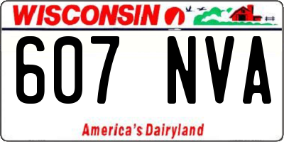 WI license plate 607NVA