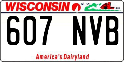 WI license plate 607NVB
