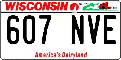 WI license plate 607NVE