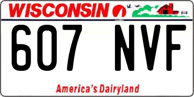 WI license plate 607NVF