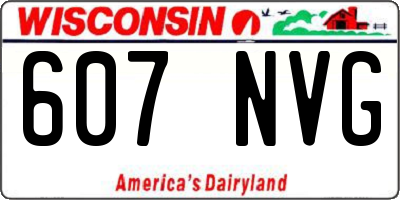 WI license plate 607NVG