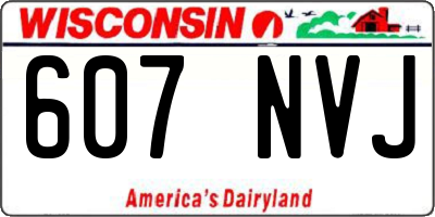 WI license plate 607NVJ