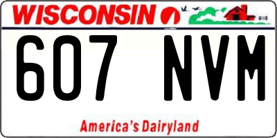 WI license plate 607NVM