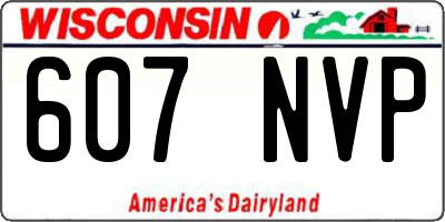 WI license plate 607NVP