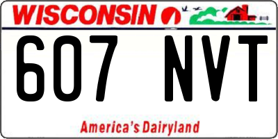 WI license plate 607NVT