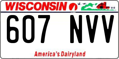 WI license plate 607NVV