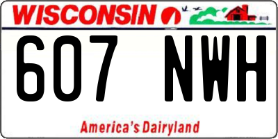 WI license plate 607NWH
