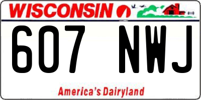 WI license plate 607NWJ