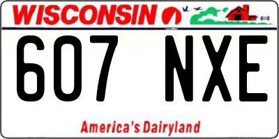 WI license plate 607NXE