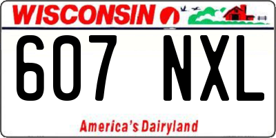 WI license plate 607NXL