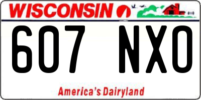 WI license plate 607NXO
