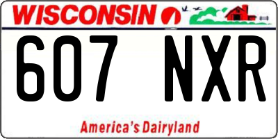 WI license plate 607NXR