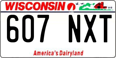 WI license plate 607NXT