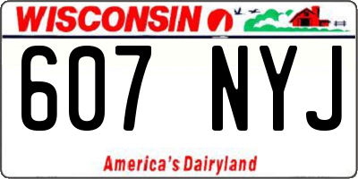 WI license plate 607NYJ