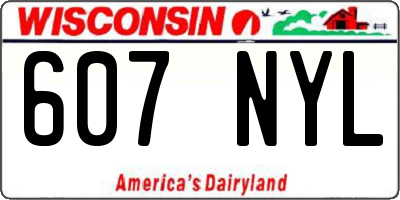 WI license plate 607NYL