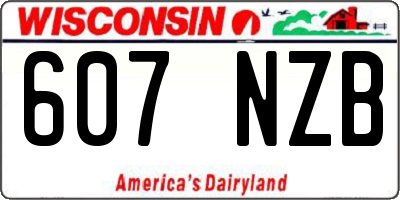 WI license plate 607NZB