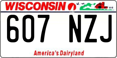 WI license plate 607NZJ
