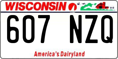 WI license plate 607NZQ