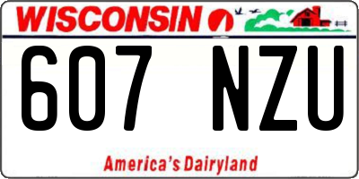 WI license plate 607NZU