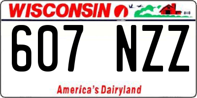 WI license plate 607NZZ