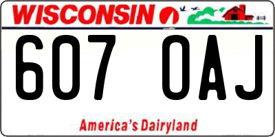 WI license plate 607OAJ
