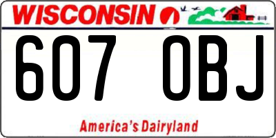 WI license plate 607OBJ