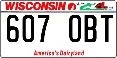 WI license plate 607OBT