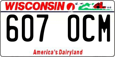 WI license plate 607OCM