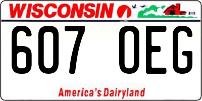 WI license plate 607OEG