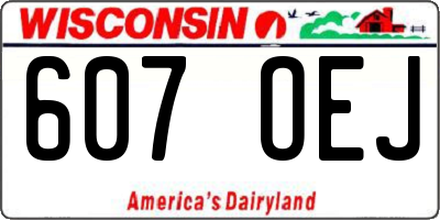 WI license plate 607OEJ