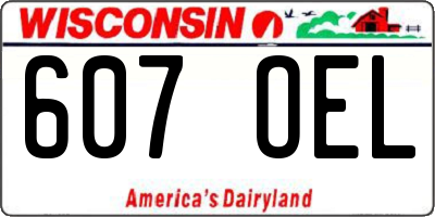 WI license plate 607OEL