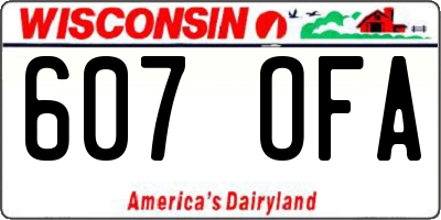 WI license plate 607OFA